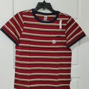 Women's Vans Striper Ringer Tee NWT MSRP $24